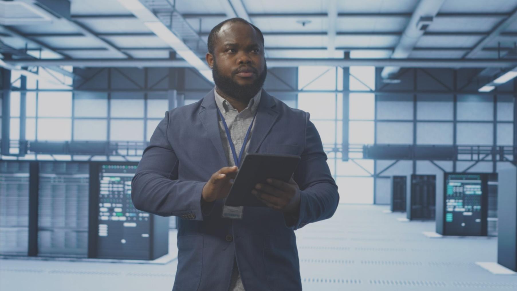 Centro dati moderno con server per backup aziendale